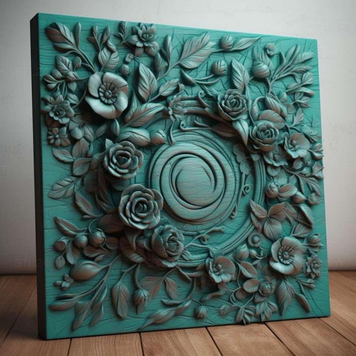 Patterns and decorations (teal 4, PATTERN_2264) 3D models for cnc